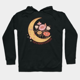 Moon and flower cute Hoodie